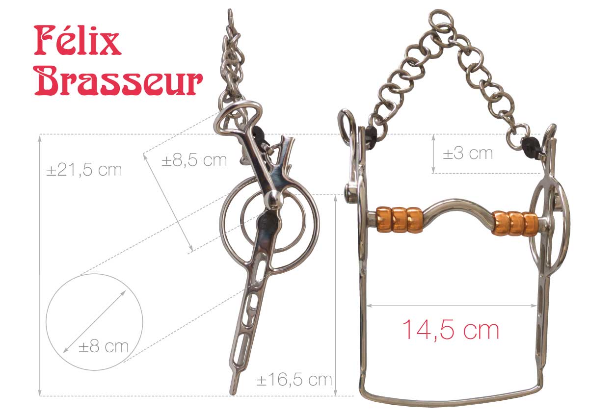 Bocado Felix Brasseur rodillos - Imagen 3