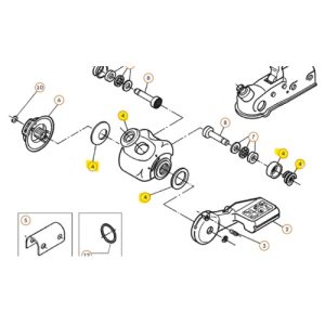 Juego de 5 juntas y muelle AL-KO para AKS 1300