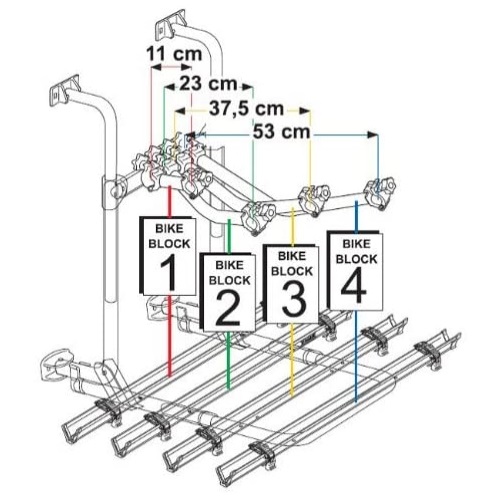 Bike-Block Pro 4 rojo – Brazo Carry Bike - Imagen 4