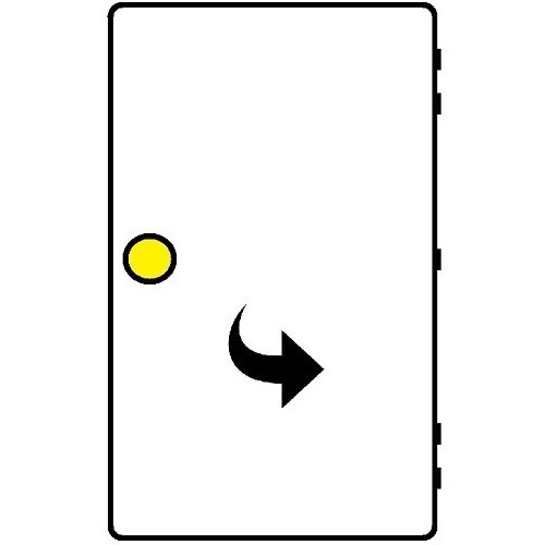 Cerradura EUROPA blanca con botón - Imagen 3