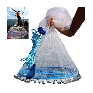 Atarraya Para Pesca Alto 1,8 m Diámetro 3,6 m