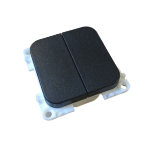 Interruptor doble 12/230V negro