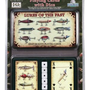 2 Juegos de Cartas Pesca Señuelos Antiguos + Dados Regalo