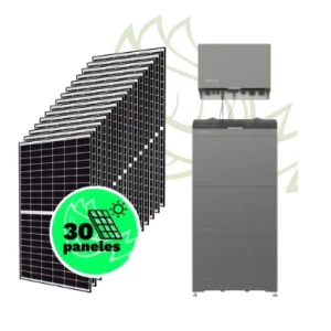 Kit solar trifásico con baterías Ecoflow de 12 kW y 15,3 kWh – Backup