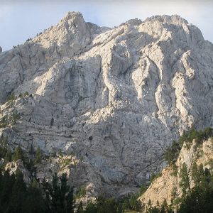 Cara Norte del Pedraforca con guía