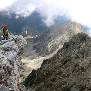 Aresta NE al Gra de Fajol con guía