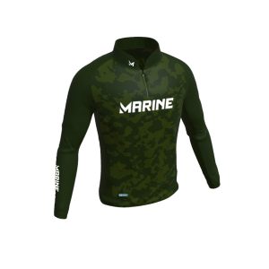 Camiseta de Pesca con Filtro UV Marine Verde Camuflado