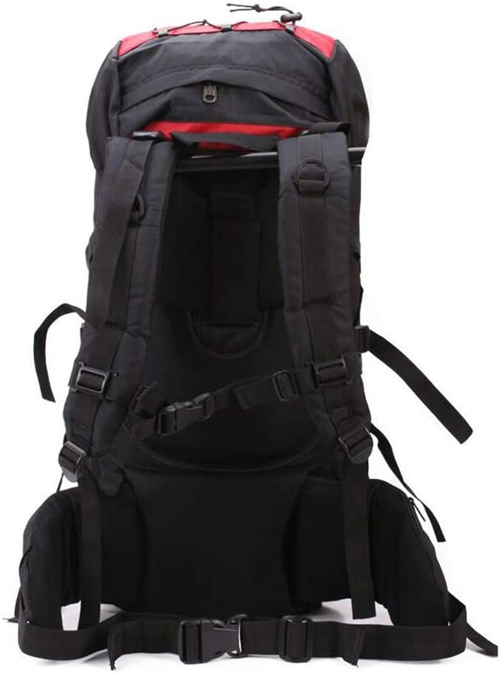 Mochila 55lts con Forro p/ Lluvia Extreme Negra y Amarilla - Imagen 3