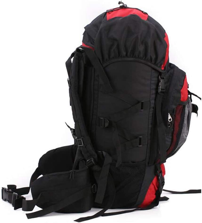 Mochila 55lts con Forro p/ Lluvia Extreme Negra y Amarilla - Imagen 4