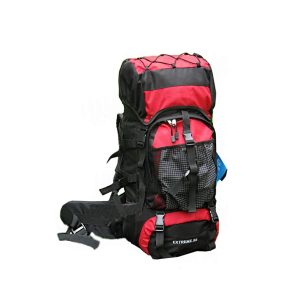 Mochila 55lts con Forro p/ Lluvia Extreme Negra y Amarilla