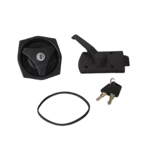 Cerradura EUROPA hexagonal negra con asa