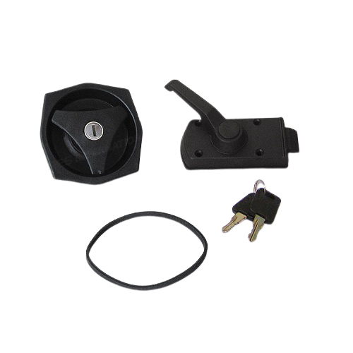 Cerradura EUROPA hexagonal negra con asa