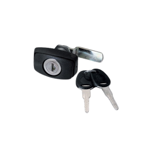 Cerradura rectangular negra