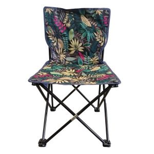 Silla Plegable Camping Jardín Liso Negro o Estampada