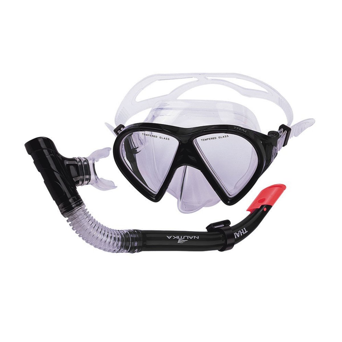 Set Snorkel y Mascara Buceo Thai de NTK Vidrio Templado
