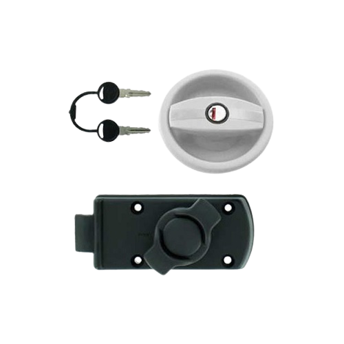 Cerradura EUROPA blanca con botón - Imagen 2