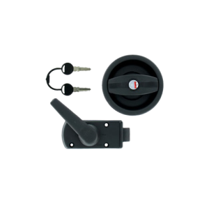 Cerradura EUROPA negra izquierda con asa