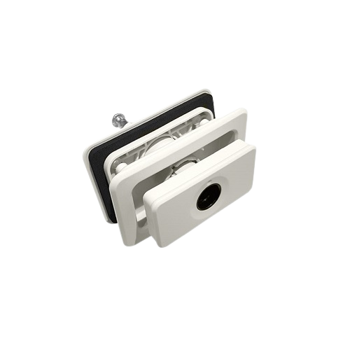 Cerradura rectangular blanca sin cilindro - Imagen 2