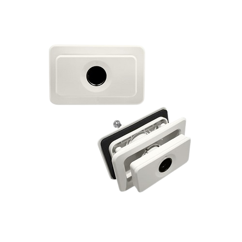 Cerradura rectangular blanca sin cilindro - Imagen 4