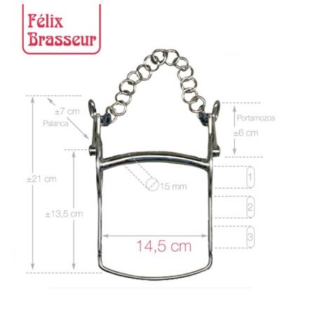 Bocado Brasseur movil curvado - Imagen 2