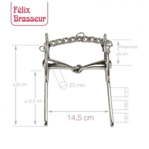 Bocado Felix Brasseur articulado