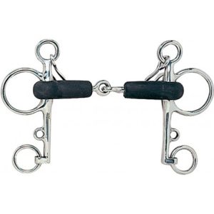 Bocado Pelham goma articulado