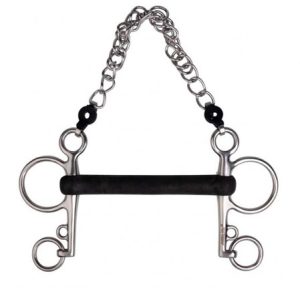 Bocado Pelham goma recto