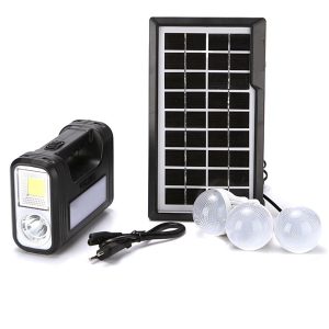 KIT DE ILUMINACIÓN CON BATERÍA RECARGABLE CON PANEL SOLAR