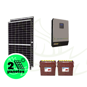 Kit solar para casa de campo de 1kWp – Inversor Multifunción – Batería Trojan