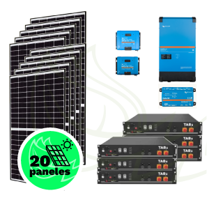 Kit solar para vivienda aislada de 9,20kWp – Inversor Victron – Baterías de litio TAB.