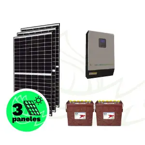 Kit Solar para casa de campo de 1,38kWp – Inversor Multifunción – Batería Trojan