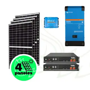 Kit solar para vivienda aislada de 1,84 kWp – Inversor Victron – Baterías de litio TAB. - Imagen 2