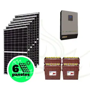 Kit solar fotovoltaico aislado de 2,76 kWp – Inversor Multifunción – Baterías Trojan. - Imagen 2
