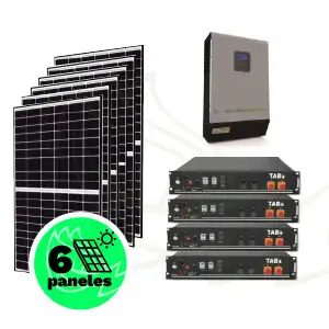 Kit solar aislado de 2,76 kWp – Inversor Multifunción – Baterías de litio TAB.