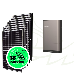 Kit solar autoconsumo fotovoltaico de 8,2 kWp con inversor Canadian Solar y Batería Ep cube.