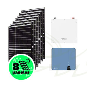 Kit solar autoconsumo fotovoltaico de 3,6 kWp con inversor Solplanet y Batería Dyness