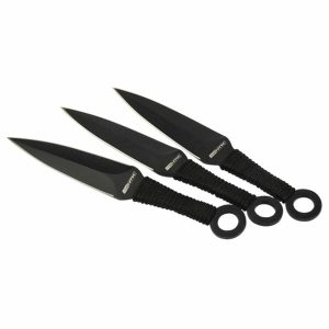 Cuchillo De Lanzamiento Nakata 3 Piezas Táctico Dorado