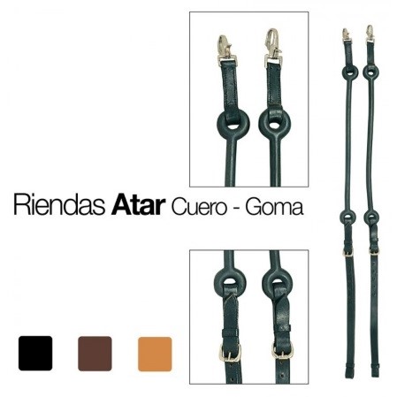 Riendas atar goma larga